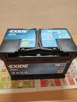 autobaterie EXIDE AGM 70ah nová