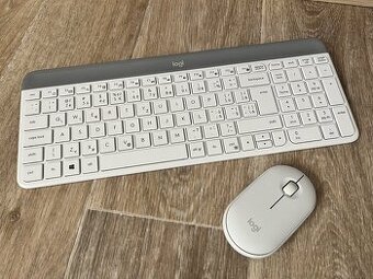Set klávesnice+myš Logitech Slim Wireless Combo MK470, bílá