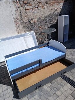 Dětská postel s úložným prostorem včetně matrace 165×85