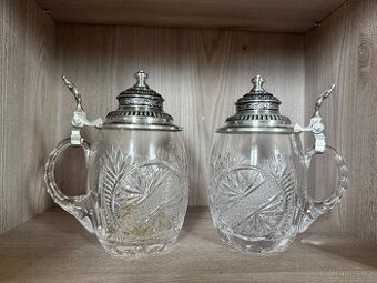 Půllitry z broušeného skla