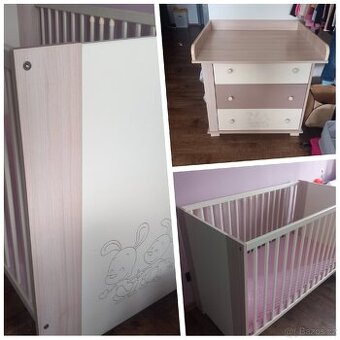 Detska postylka s prebalovaci komodou / pultem - 1