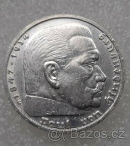 5 Reichsmark 1939 G (Říšská 5 marka)