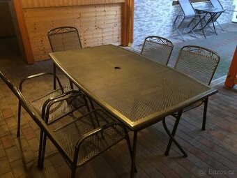 Zahradní sestava – stůl + 5 židlí