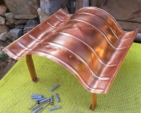 STŘÍŠKA NA KOMÍN MĚĎ, NAPOLEON 50x50cm