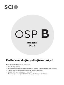 Cvičné testy z minulých let SCIO - OSP a ZSV
