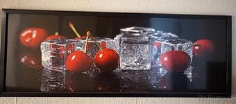 Fotoobraz třešně a kostky ledu