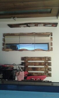 Rustikální set do předsíně z opalovaných palet