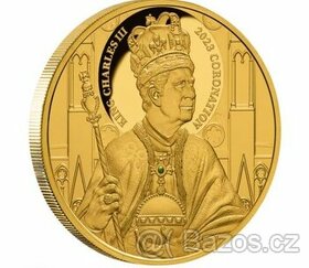 Kráľ CHARLES III 1oz zlatá minca 2023