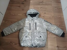 Stříbrná zimní bunda Reserved vel.128 - 1