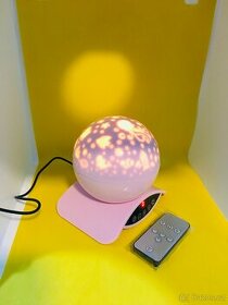 LED hvězdicový projektor – růžový – s časovačem - 1