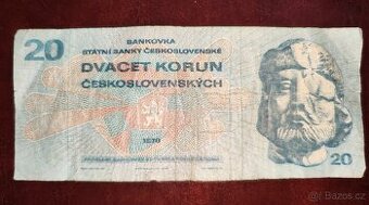 Bankovka 20 Kčs 1970 série M14