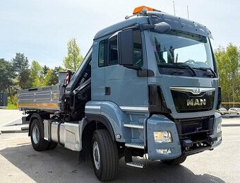 MAN TGS 18.480 4x4 - sklápěč s hydraulickou rukou HIAB