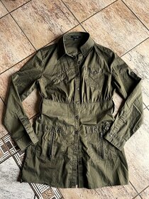 Zelená dívčí košile 36/38, S/M, košilové šaty - 1