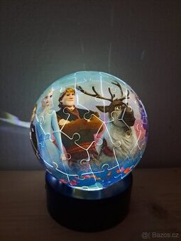 Svítící 3D puzzle Frozen