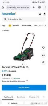 Aku sekačka Lidl 20V PRMA20Li-C3