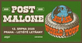 Post Malone stání A, 2 lístky Praha 12. srpna 2025