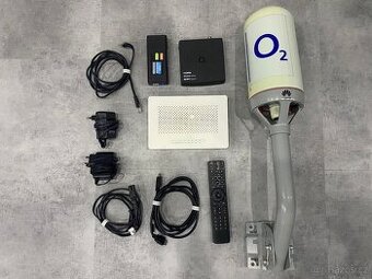 O2 anténa, modem, set top box komplet sada