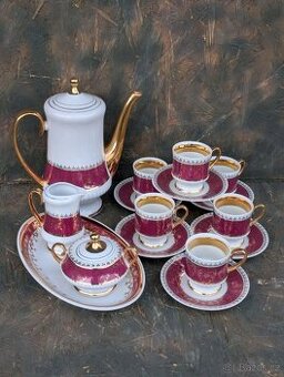 Vintage - Porcelánový moka set, Horní Slavkov.
