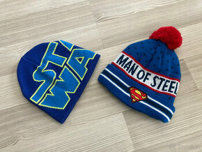 2x čepice H&M, v. 92/104 STAR WARS, Superman NOVÉ