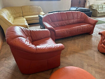 576 Kožená sedací souprava sedačka 3+1