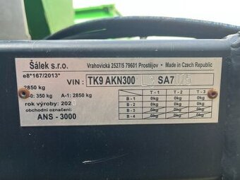 Nosič kontejnerů Šálek Prostějov ANS-3000