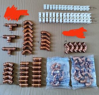 Měděné  trubky lisované spojky