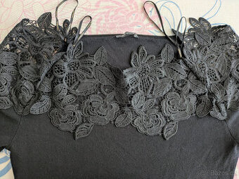 Černé úpletové šaty Orsay, vel. L