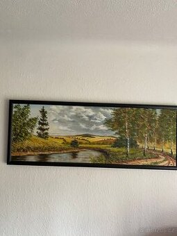 Ručně malovaný obraz krajiny