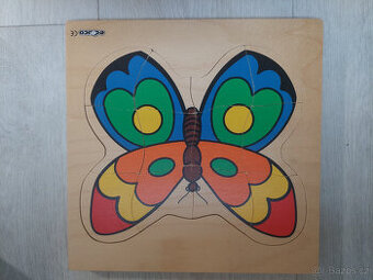 Puzzle vývojová stádia – motýl, Montessori hračka