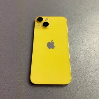 iPhone 14 128GB žlutý, jako nový, 12 měsíců záruka
