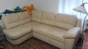 Kožená rozkládací sedačka/gauč Top stav