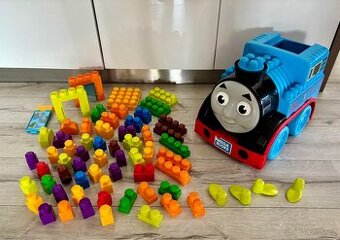 Mašinka Tomáš + kostky Mega Block