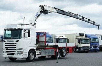 Scania G 490 - 6x2 - Valník + HR-HMF 3220 K7 – EURO 6 