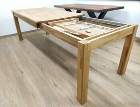 Nový rozkládací stůl dub masiv 90x140+45 cm