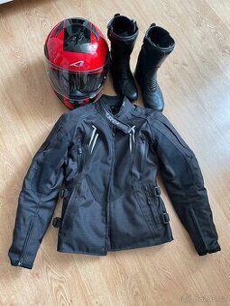 Dámský set na motorku - bunda, boty, přilba