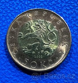 50 Kč rok 2002 vzácná, UNC