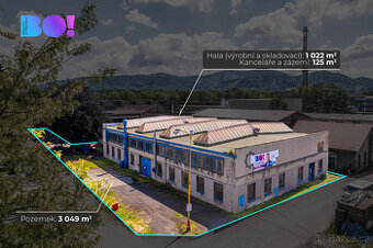 Prodej výrobní haly 1147 m², pozemek 3049 m², Frýdlant nad O