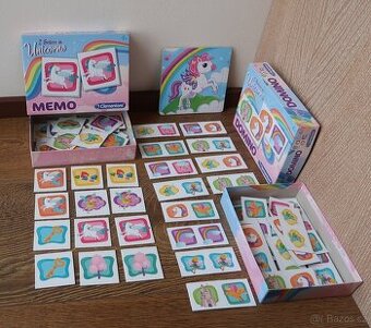 Set her(domino, pexeso) a puzzle s jednorožcem