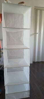 Závěsný organizér s 5 policemi 150x35x35cm