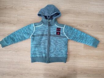 Chlapecký teploučký svetr s odepínací kapucou velik.128