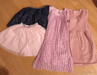 Šaty a sukně pro parádnici vel. 122/128