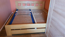 Manželská postel 200x180 cm buk cink masiv