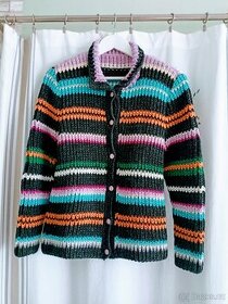 Vlněný,ručně pletený svetr - 1