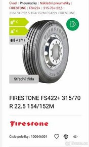 Firestone 315/70 R22,5