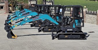 bagr AR 360, rýpadlo, motor Kubota