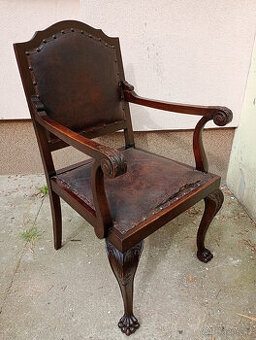 Křeslo,velký trůn ,starožitné,řezbované cca 1880