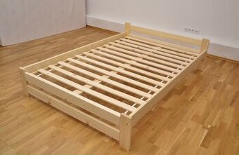 Nová postel 180x200 cm borovice + rošt