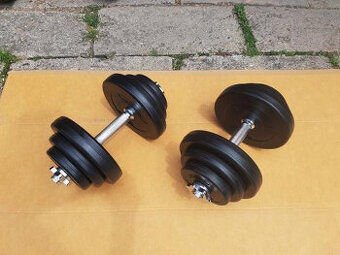 Nakládací činky 2x11kg - NOVÉ