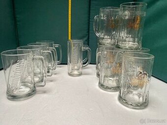 Pivní půllitry s uchem – značky Gambrinus, Staropramen, Brán