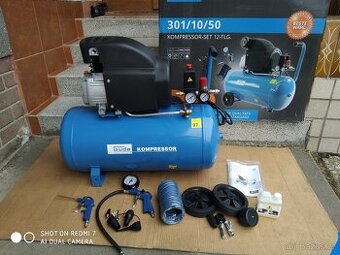 Prodám NEPOUŽITÝ olejový Kompresor Güde 301/10/50- 50 LITRŮ-